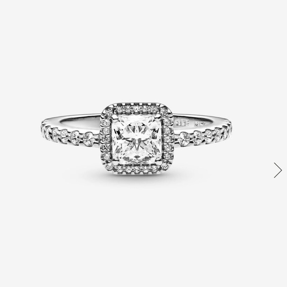 Square Sparkle Halo Ring - Picture 2 of 4